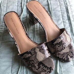 Who What Wear Snakeskin Sandals size 7